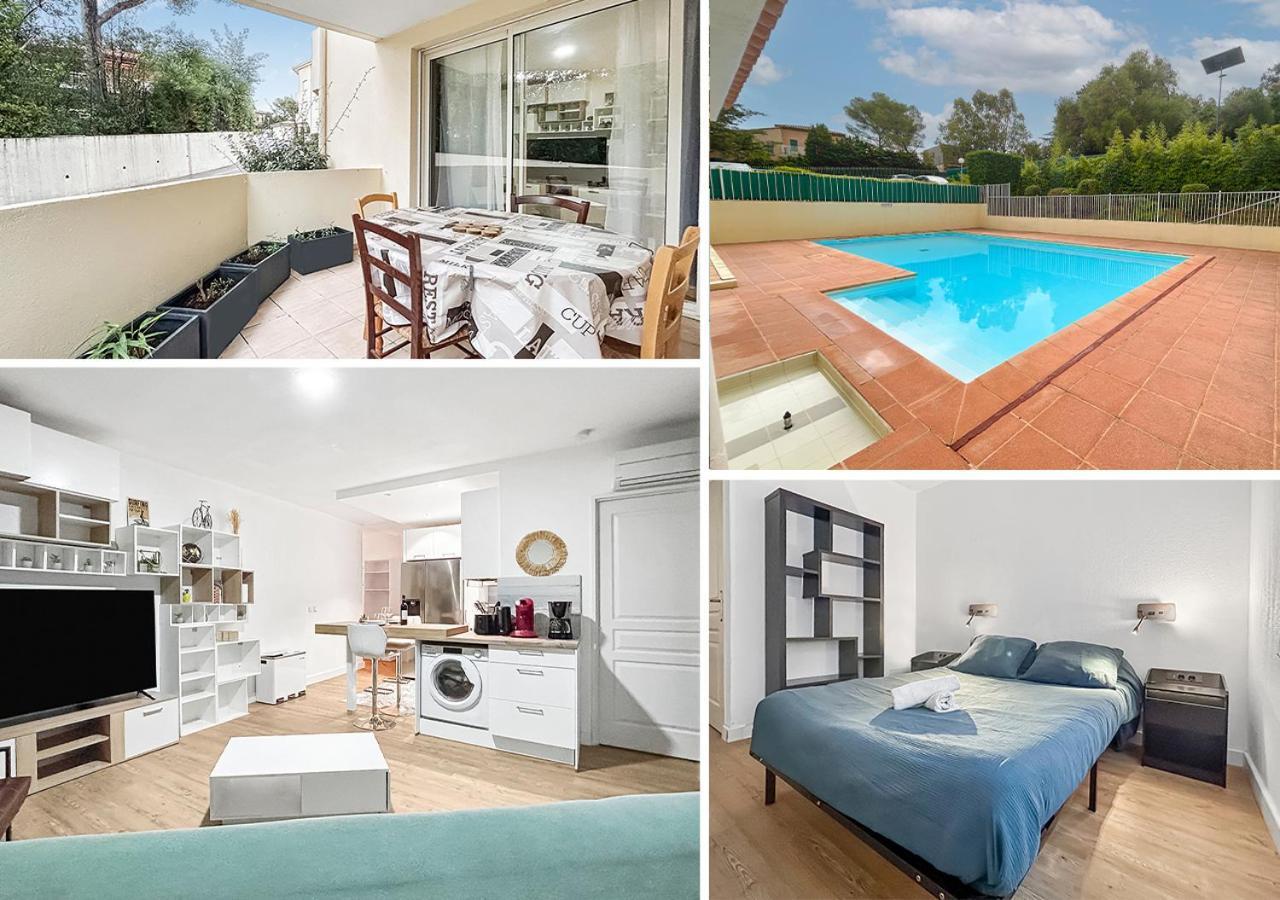 Apartmán Balcon, Parking, Piscine Et Clim' A 2 Pas Du Port Santa Lucia Saint-Raphaël Exteriér fotografie